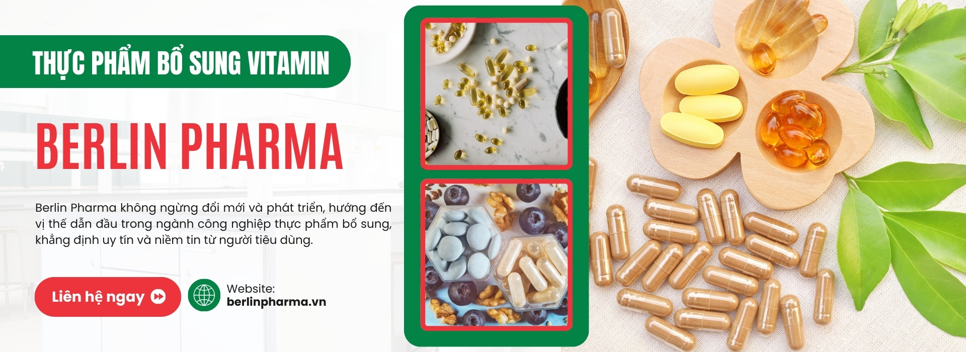 thực phẩm bổ sung Berlin Pharma chuyên sản xuất thực phẩm bổ sung, vitamin...